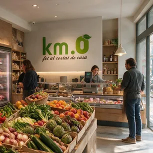 Interior d’una botiga amb corner Km.0