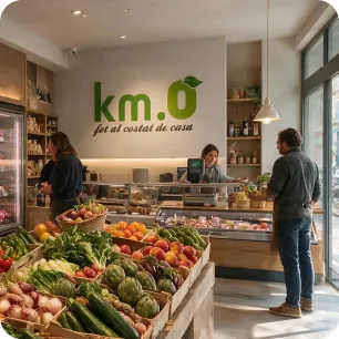 Clients comprant en una botiga Km.0